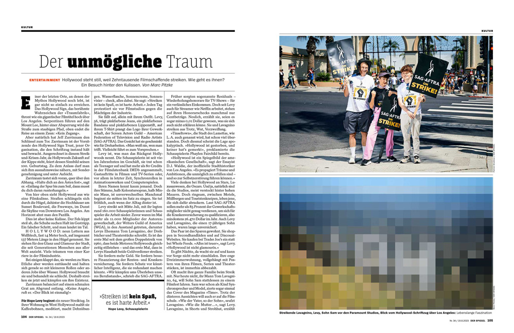 The impossible dream / Der Spiegel 34 2023