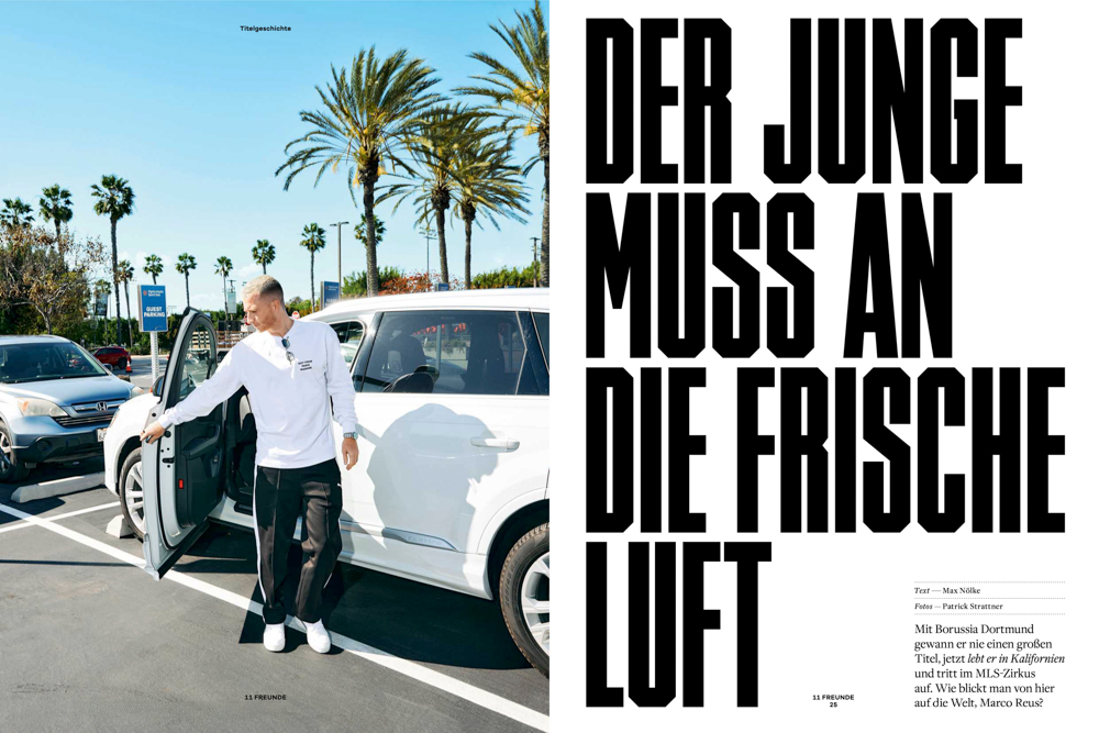 Marco Reus, German professional soccer player. 11 Freunde Nr. 281/April 2025.