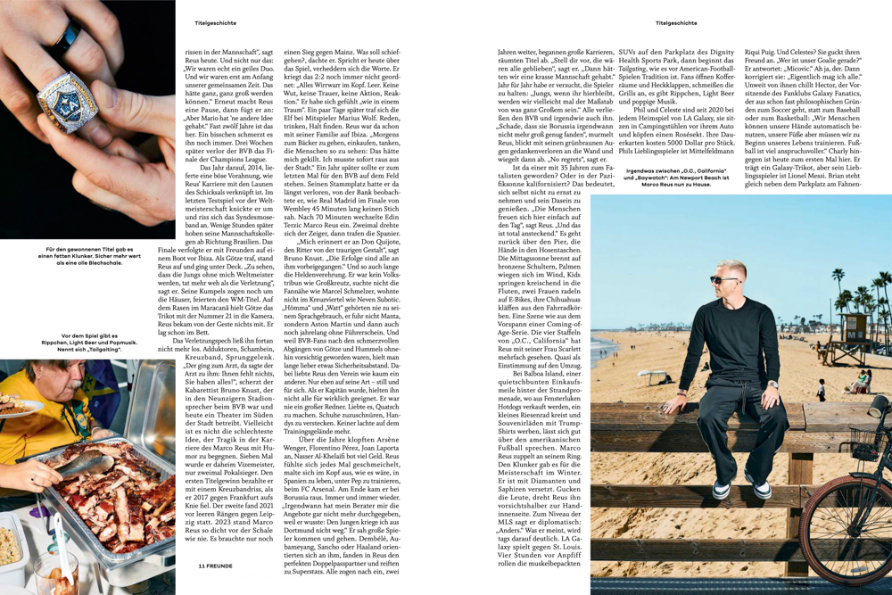 Marco Reus, German professional soccer player. 11 Freunde Nr. 281/April 2025.