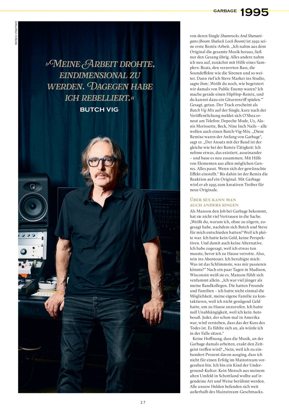 Butch Vig, drummer and co-producer of Garbage / Visions