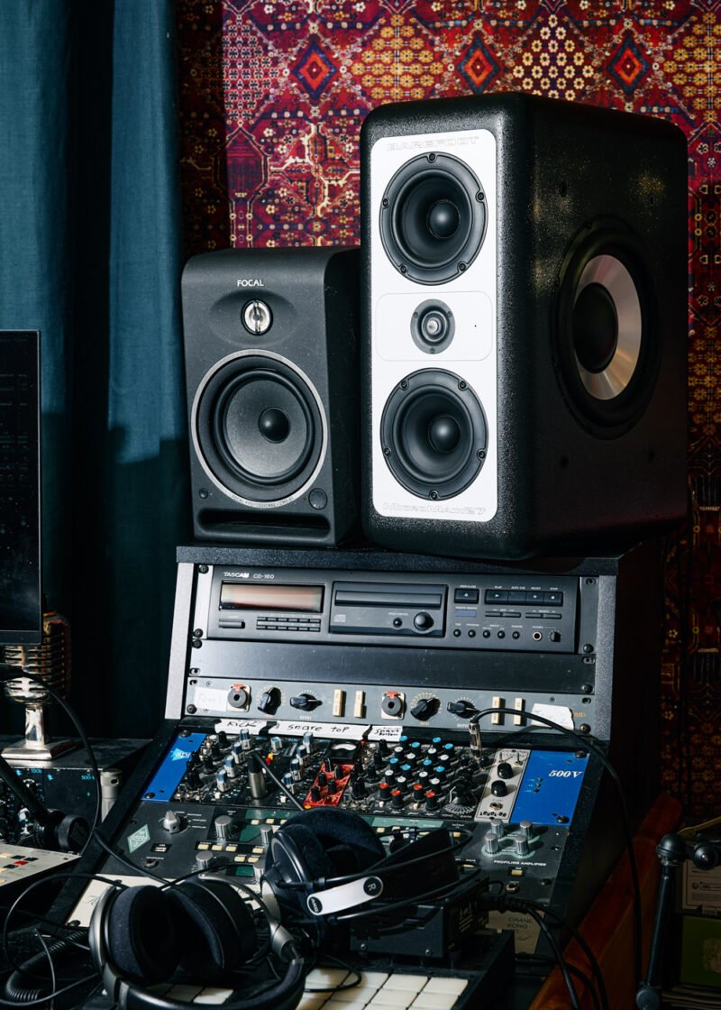 In the home recording studio of Butch Vig, drummer and co-producer of the band Garbage