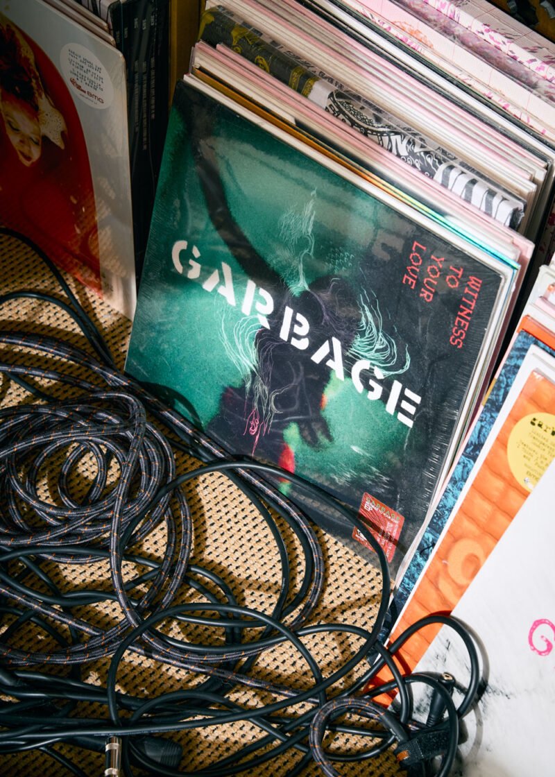 In the home recording studio of Butch Vig, drummer and co-producer of the band Garbage